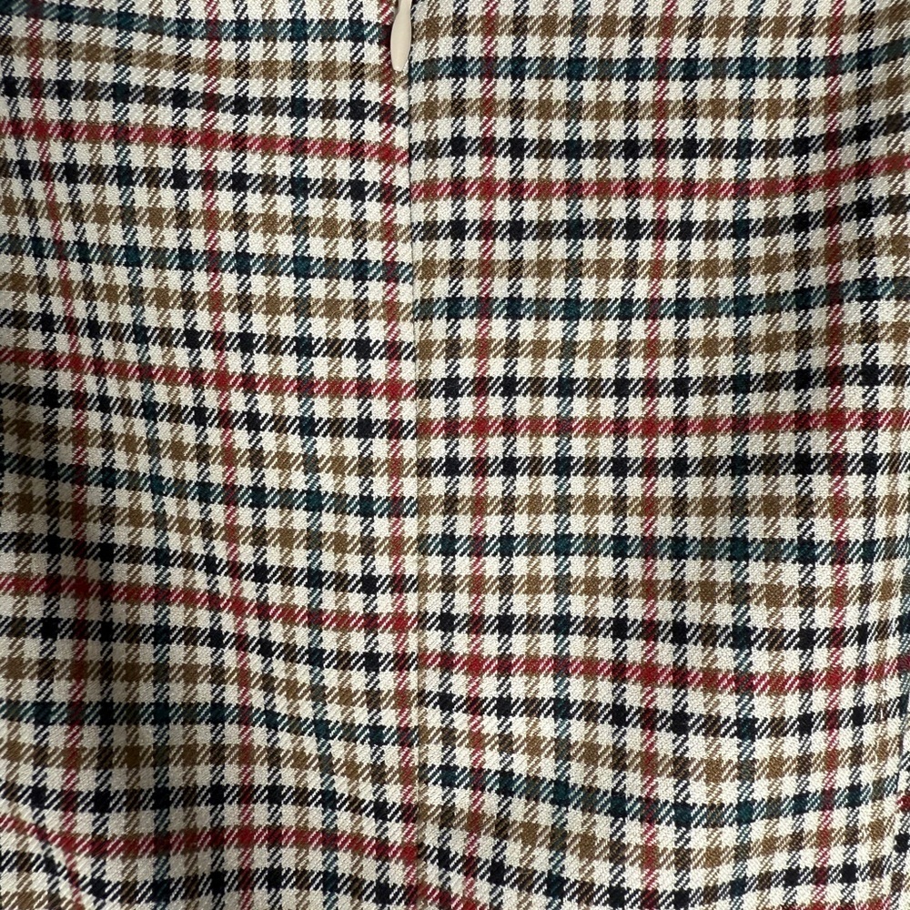 Gal Meets Glam Sz 10 Brooke Dress Plaid A-line Square Long Sleeves Pockets Prep - Picture 7 of 16